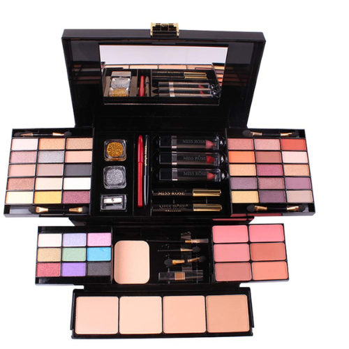 Cosmetic Bag Make Up Case Makeup Organizer Toiletry Storage Box Eye Shadow Palette Lipstick Cosmetic Kit with Mirror Makeup Box Professional Makeup Sets