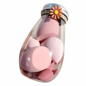 6pcs Beauty Blender Sponge Makeup Puff Set With Bottle